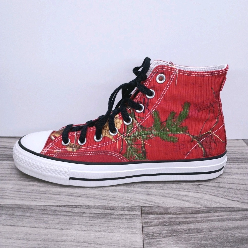 Converse Cons X Red Realtree Camo High Top Shoes Men's‎ Size 7 Women's 9 - Picture 3 of 13